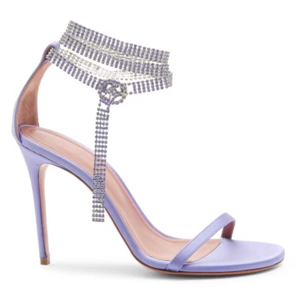 AMINA MUADDI
Giorgia Crystal-Embellished Satin Sandals